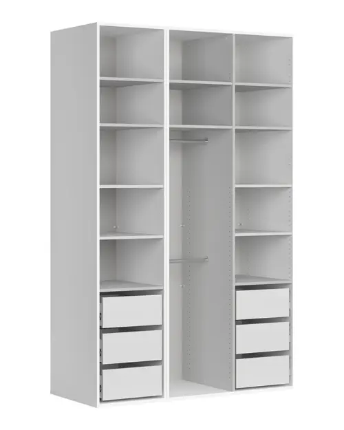 Armario modular Flex 150 cm vestidor abierto blanco
