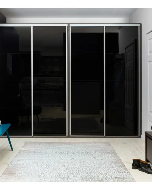 Шкаф-купе Flex 120 см графит/черный глянец