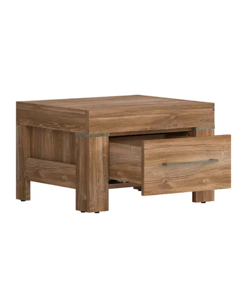Mesita de noche Gent 53 cm con cajón roble stirling