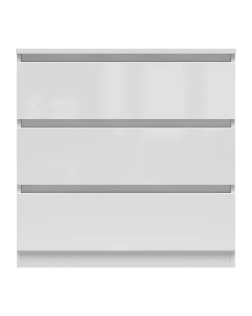 Cómoda Tetrix 75 cm con 3 cajones blanco brillo