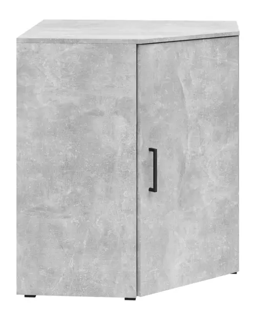 Estantería de esquina MultiDo 71,5x71,5 cm con puertas atelier claro