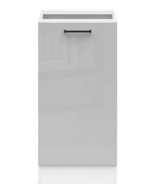 Szafka dolna Junona Line 50 cm prawa jasnoszary połysk