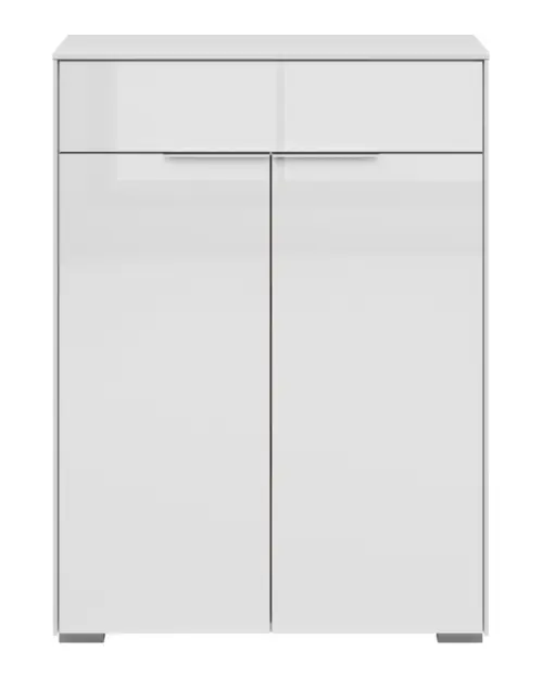 Cómoda Nevada 81 cm con 2 puertas y un cajón blanca