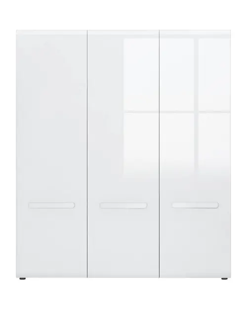 Armario de tres puertas Azteca Trio 180 cm blanco brillo