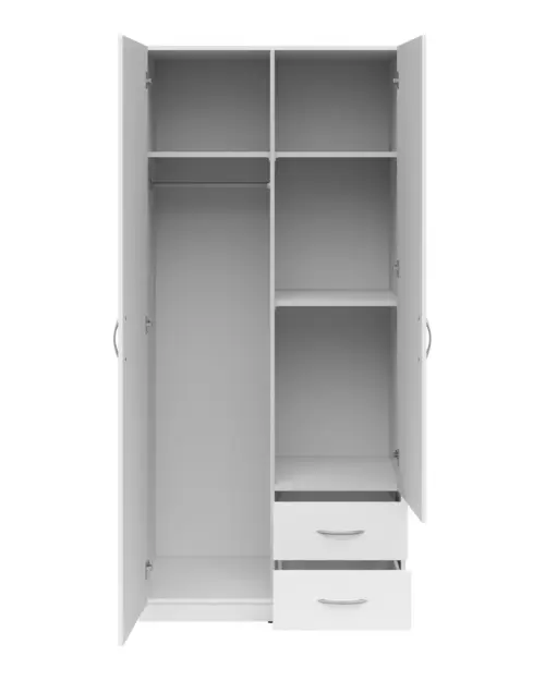 Шкаф двухдверный Casao 91 см с ящиками белый