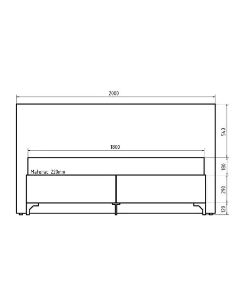 Cama continental Joy 180x200 con contenedores beige claro