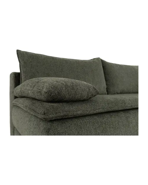 Three-seater Lindon sofa bed with storage green chenille