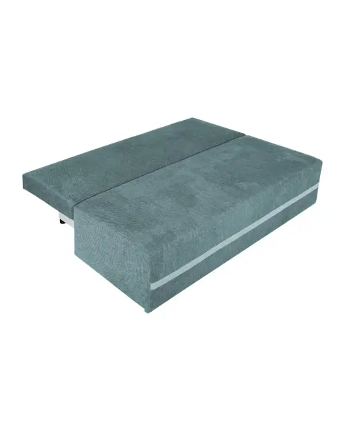 Sofá de tres plazas Mata con función de cama y arcón verde