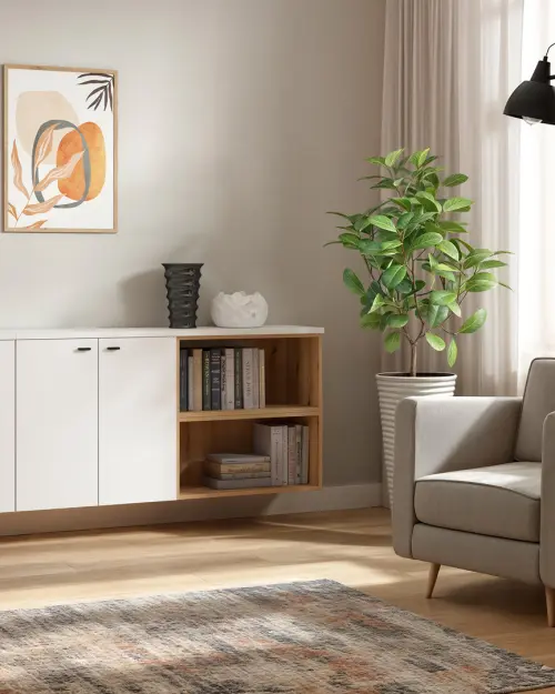 Estantería System 64 con estante roble coast evoke