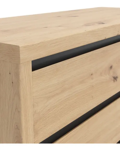 Комод Larios 105 см з 4 шухлядами дуб артізан/чорний