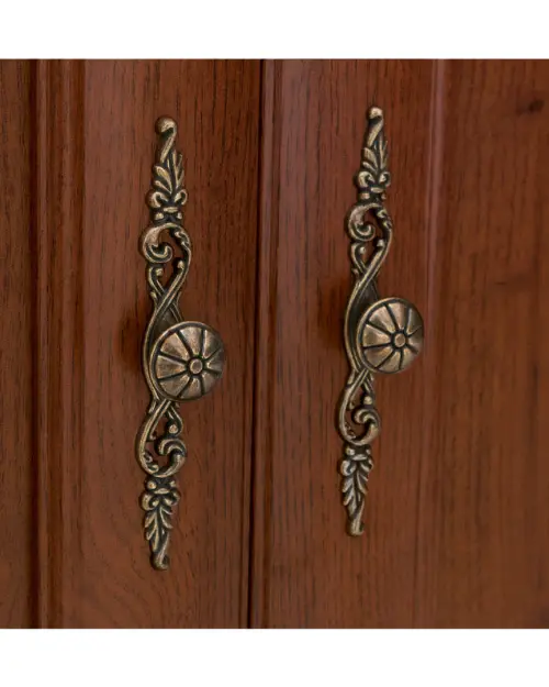 Armario de dos puertas Kent 110 cm con cajón castaño