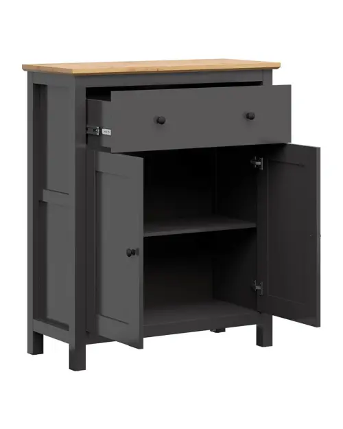 Cómoda Hesen 101 cm con 2 puertas y un cajón grafito