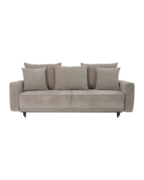 Трехместный диван Larisa 2 раскладной с ящиком, шенилловый бежевый