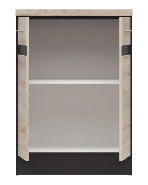 Armario de cocina inferior Junona Line 60 cm de dos puertas roble sonoma con encimera
