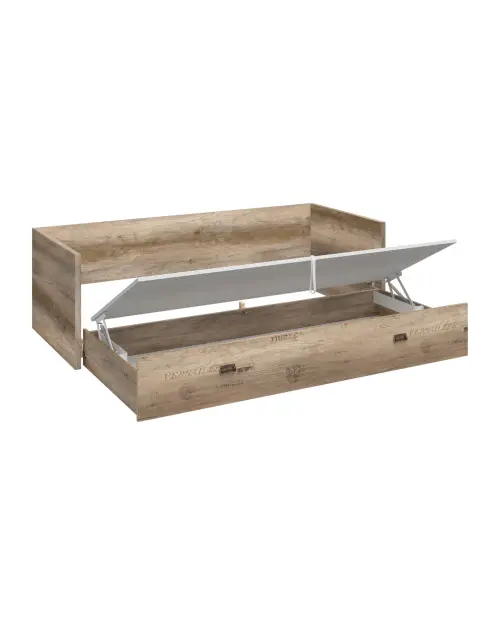 Estructura de cama Malcolm 80-160x200 extensible con contenedor roble canyon monument