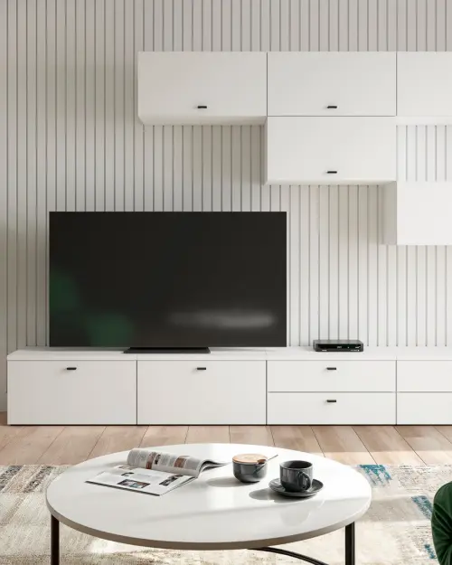 Cómoda System 64 con 2 cajones blanca