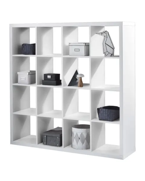 Estantería Style 147 cm con 16 estantes blanca