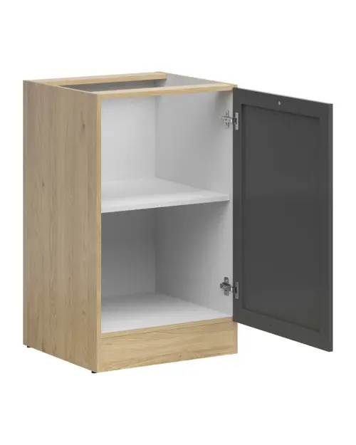 Szafka dolna kuchenna Junona Line 50 cm prawa z drzwiami dąb bernstein/grafit