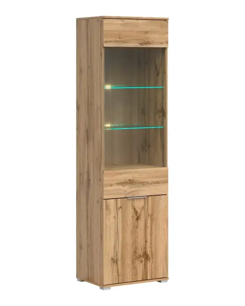 Vitrina Zele 56 cm con 2 puertas roble wotan