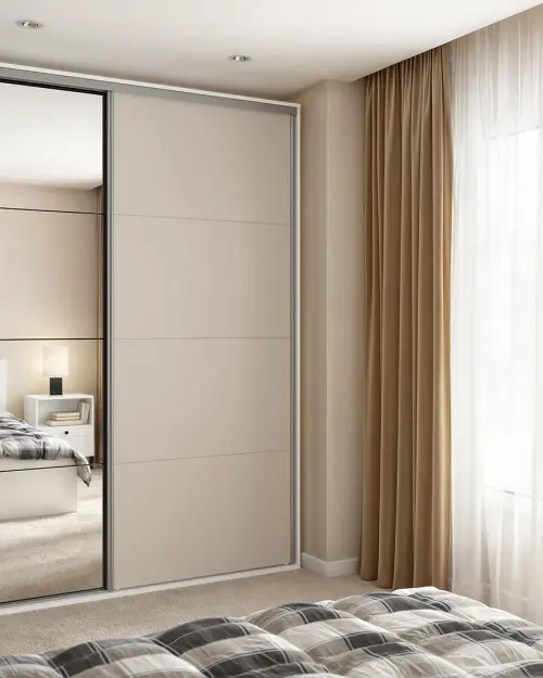 Szafa przesuwna Flex 200 cm z lustrem biały/kaszmir