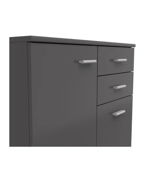 Cómoda Noeda 71 cm con 2 puertas y 2 cajones grafito