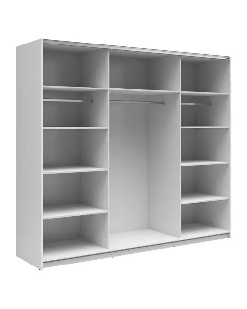 Armario de puertas correderas Tetrix 220 cm blanco brillo