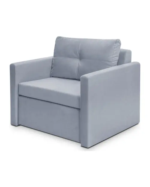 Диван односпальный раскладной Bunio с ящиком серый