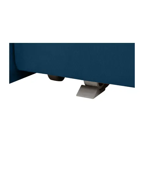 Dwuosobowa sofa rozkładana Bunio III z pojemnikiem, niebieska