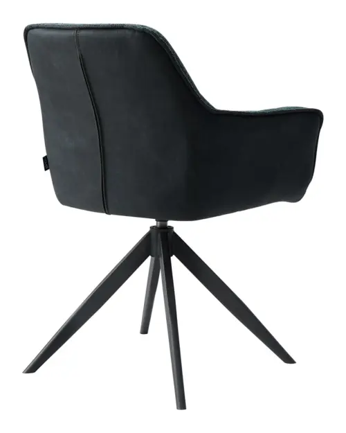 Akita upholstered swivel chair blue-black