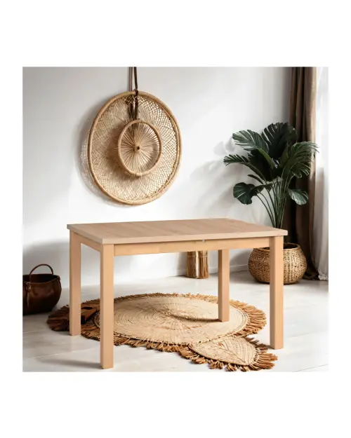 Mesa extensible rectangular Melan 120-150/80 roble sonoma