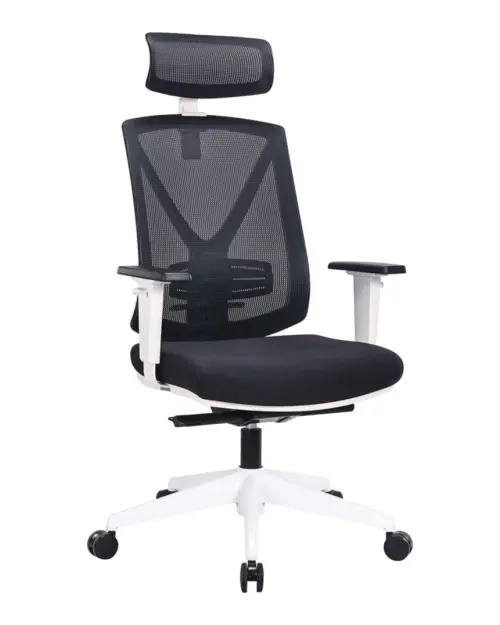 Silla giratoria Ryan negro y blanco