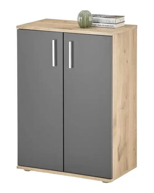 Комод BC 60 см с 2 дверями дуб викинг/серый