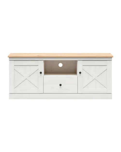 Mueble de TV Frija 153 cm con 2 puertas y un cajón pino andersen blanco