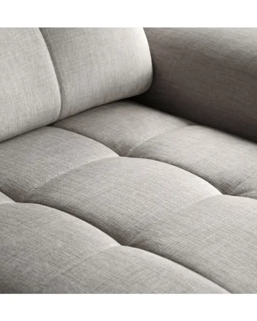 Sofá rinconero izquierdo Ariado convertible con contenedor de terciopelo beige