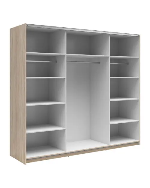 Armario de puertas correderas Tetrix 220 cm roble sonoma