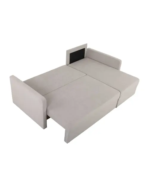 Sofá rinconera universal Imros convertible con arcón taupe