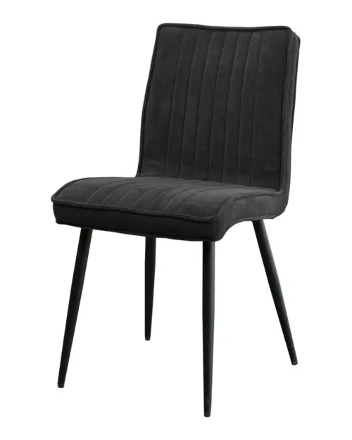 Silla tapizada Lena gris oscuro