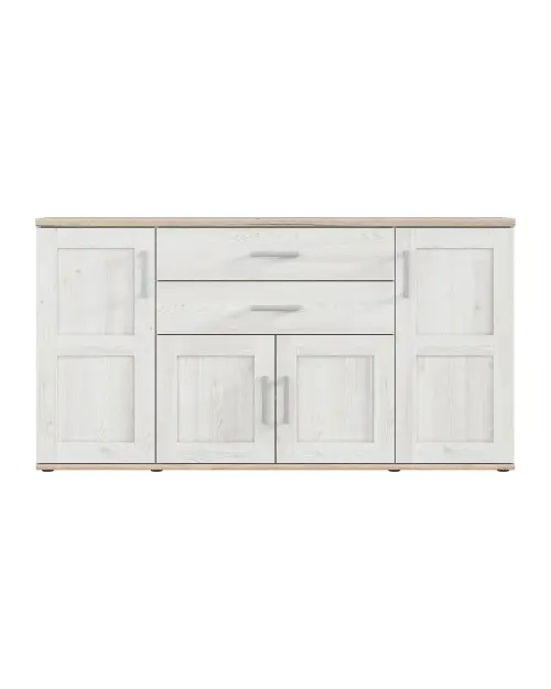 Cómoda Romance 186 cm con 4 puertas y 2 cajones alerce sibiu claro
