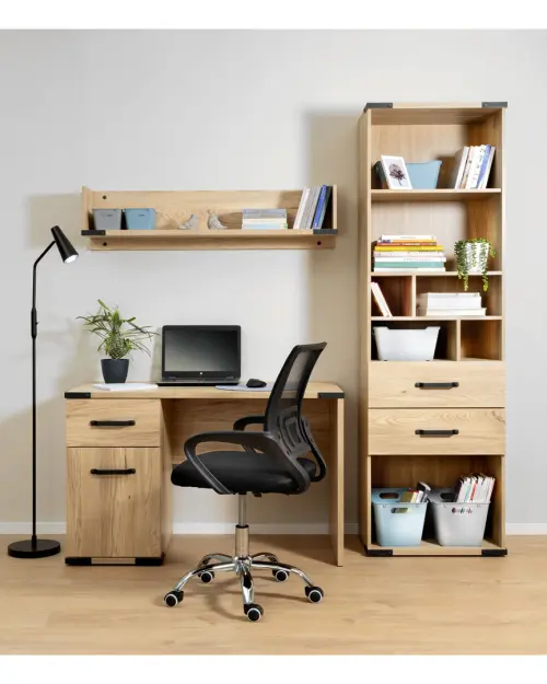 Escritorio Lara 117 cm con puerta y cajón fresno Belarus