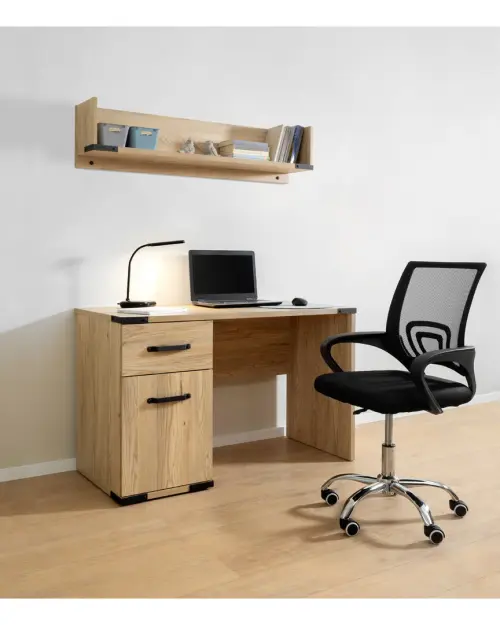 Escritorio Lara 117 cm con puerta y cajón fresno Belarus