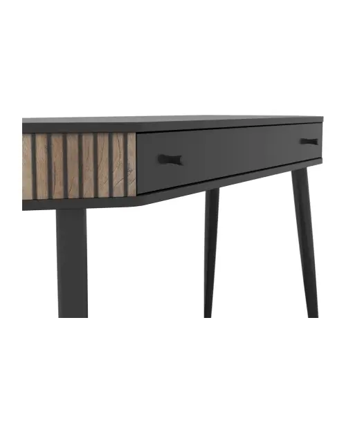 Dressing table Capri 120 cm with drawer black/dark flagstaff oak