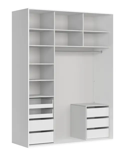 Wardrobe Flex 180 cm open wardrobe white