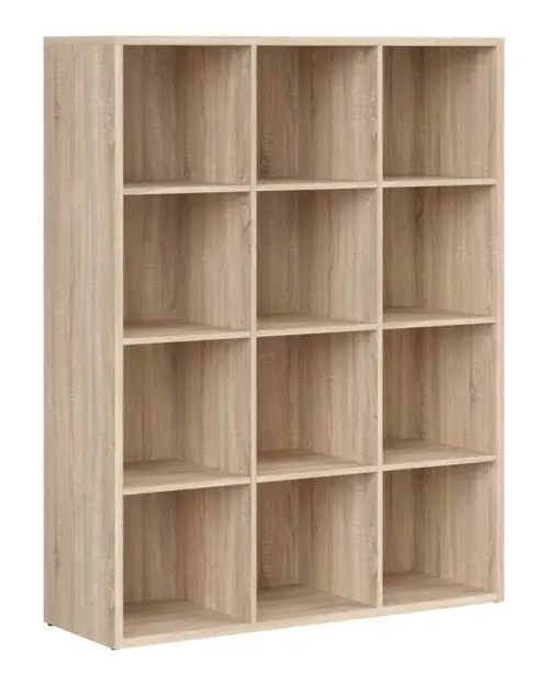 Estantería Nepo Plus 114 cm con 12 estantes roble sonoma