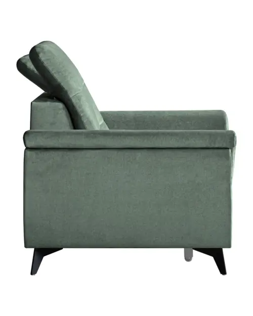Sofá de dos plazas Doria con arcón de terciopelo verde