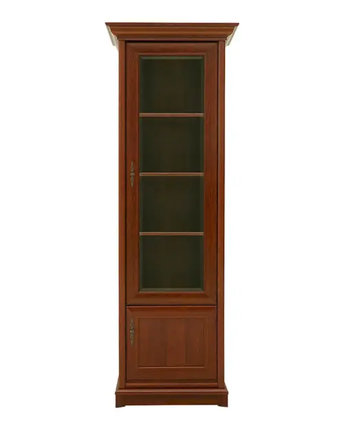 Vitrina Kent 71 cm con 2 puertas derecha castaño