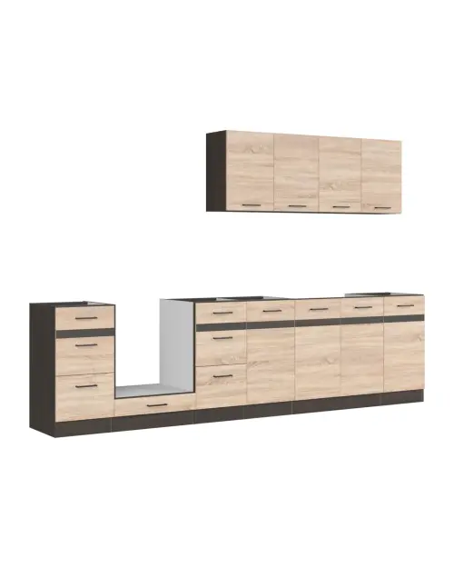 Conjunto de cocina Junona Line 300 cm roble sonoma