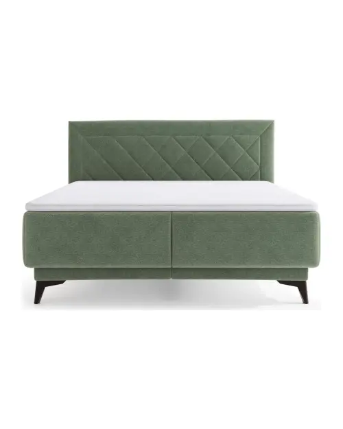Cama continental Zalea 160x200 con contenedor verde