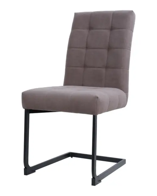 Silla tapizada Maurice marrón