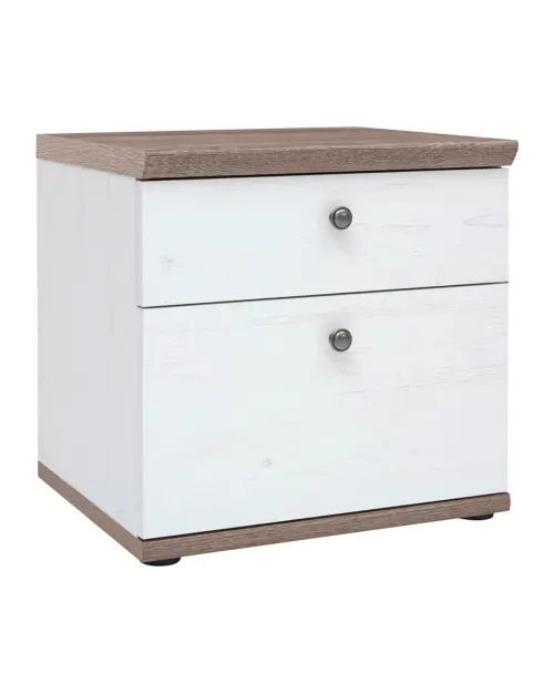 Mesita de noche Stockholm 48 cm con cajones pino andersen blanco