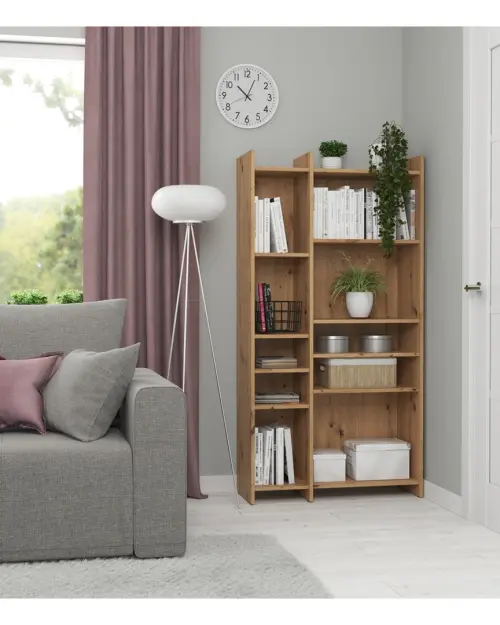 Estantería Benny 80 cm 8 estantes roble artisan